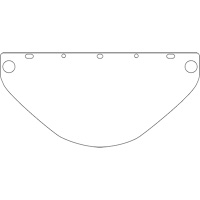 Dynamic Die Cut Faceshield Visor, PETG, Clear Tint Superchem Industries