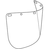 Dynamic Die Cut Faceshield Visor, Polycarbonate, Clear Tint Superchem Industries