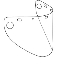 Dynamic Die Cut Formed Faceshield Visor, Polycarbonate, Clear Tint Superchem Industries
