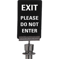 "Exit: Please Do Not Enter" Crowd Control Sign, 11" x 7", Plastic, English Superchem Industries