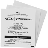 Gaze Dynamic, Tampon, 4" lo x 4" la, St&eacute;rile, Dispositif m&eacute;dical Classe 1 Superchem Industries