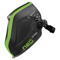P550 Welding Helmet, 3.94" L x 1.97" W View Area, 4/9 - 13 Shade Range, Black/Green Superchem Industries