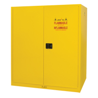 Armoire pour entreposage de barils &agrave; la verticale, Capacit&eacute; de 110 gal. US, 2 barils, Jaune Superchem Industries