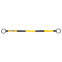 Barre t&eacute;lescopique pour barricade, Longueur d&eacute;ploy&eacute;e de 85", Noir/Jaune Superchem Industries
