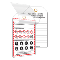 Self-Laminating Workplace Tags, Cardstock, 3-3/8" W x 5-3/4" H, French Superchem Industries