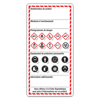 Workplace Labels, Cardstock, 3" W x 6" H, French Superchem Industries