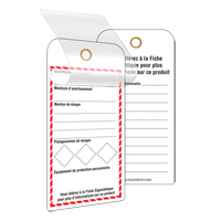 GHS Self-Laminating Workplace Tags, Cardstock, 3" W x 6" H, French Superchem Industries