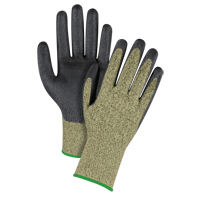Gants &eacute;lastiques sans coutures r&eacute;sistants &agrave; la coupe noir & jaune, Taille Moyen/8, Calibre 13, Rev&ecirc;tement Mousse de nitrile, Enveloppe en Aramide, ASTM ANSI niveau A6 Superchem Industries