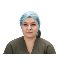 Pleated Bouffant Cap, Polypropylene, 21", Blue Superchem Industries