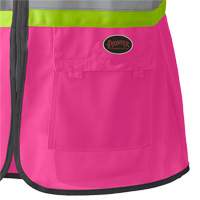 139PK Women's Safety Vest, Pink, X-Small, Polyester Superchem Industries