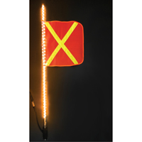 Safety Whip&reg; Heavy-Duty LED Whips, Hitch Mount, 4 High, Orange with Reflective Superchem Industries