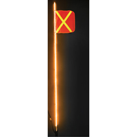 Safety Whip&reg; Heavy-Duty LED Whips, Hitch Mount, 8 High, Orange with Reflective Superchem Industries