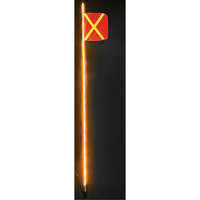 Safety Whip&reg; Heavy-Duty LED Whips, Hitch Mount, 10 High, Orange with Reflective Superchem Industries