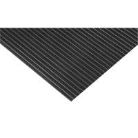 Wide-Ribbed Matting, Runner, 3' x lin.ft x 1/8", Black Superchem Industries