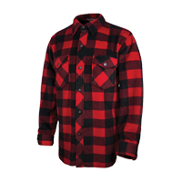 Plaid Solar Fleece Shirt, Men's, Large, Red Superchem Industries