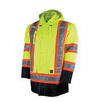 Parka de s&eacute;curit&eacute; doubl&eacute;, Jaune lime haute visibilit&eacute;, Grand Superchem Industries