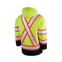 Parka de s&eacute;curit&eacute; doubl&eacute;, Jaune lime haute visibilit&eacute;, Grand Superchem Industries