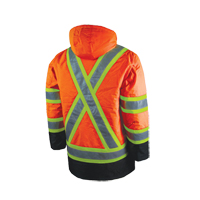 Parka de s&eacute;curit&eacute; doubl&eacute;, Orange haute visibilit&eacute;, Grand Superchem Industries