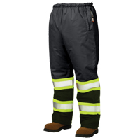Lined Pull-On Safety Pant, Polyester, Large, Black Superchem Industries