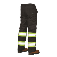 Lined Pull-On Safety Pant, Polyester, Large, Black Superchem Industries