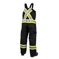Salopettes de s&eacute;curit&eacute; doubl&eacute;e, Polyester/Polyur&eacute;thane, Grand, Noir Superchem Industries