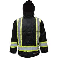 Insulated Jacket, Polyester/Polyurethane, Black, Small Superchem Industries