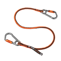 Squids&reg; 3118F(x) Locking Tool Lanyard, Bungee, Dual Carabiner Superchem Industries