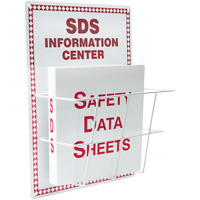 Station de type panier en aluminium pour les fiches signal&eacute;tiques, Anglais, Compris reliures Superchem Industries