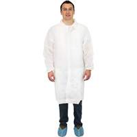 Lab Coat, Polypropylene, White, Large Superchem Industries