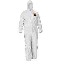 Kleenguard A40 Coveralls with Breathable Back, Large, Blue/White, Microporous/SMS Superchem Industries