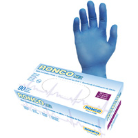 Gants jetables, 2T-Grand, Nitrile, 4 mils, Sans poudre, Bleu Superchem Industries