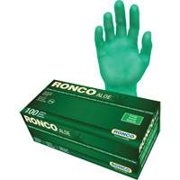 Disposable Gloves with Aloe, Large, Vinyl, 5-mil, Powder-Free, Green Superchem Industries