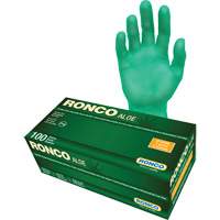 Gants jetables avec alo&egrave;s, T-Grand, Vinyle, 5 mils, Sans poudre, Vert Superchem Industries