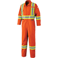 7702 Arc Flash Hi-Vis Safety Coveralls, Size 62, Orange, 10 cal/cm² Superchem Industries