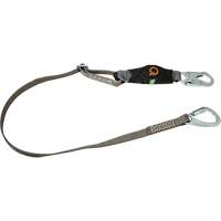 V-Series Tie-Back Lanyard, 6', Carabiner Center, Snap Hook Leg Ends, Polyester Superchem Industries