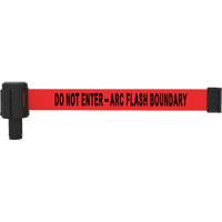 Cassette de banni&egrave;re PLUS, Do Not Enter - Arc Flash Boundary, 15', Ruban Rouge Superchem Industries