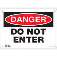 Enseigne Do Not Enter, 7" x 10", Aluminium, Anglais Superchem Industries