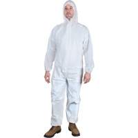 Hooded Coveralls, Medium, White, Microporous Superchem Industries