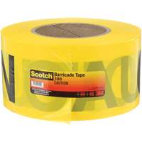 Scotch&reg; Buried Barricade Tape, English, 3" W x 1000' L, 2 mils, Black on Yellow Superchem Industries