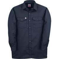 Long-Sleeved Twill Work Shirt, Men's, 4X-Large, Navy Blue Superchem Industries