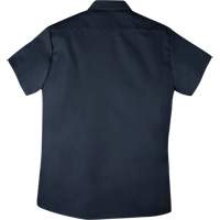 Short-Sleeved Twill Work Shirt, Men's, 4X-Large, Navy Blue Superchem Industries