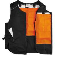 Veste de refroidissement &agrave; changement de phase l&eacute;g&egrave;re avec sachets 6260 Chill-Its, Petit/Moyen, Noir Superchem Industries
