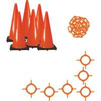 Traffic Cone & Chain Kit, 28", Orange Superchem Industries