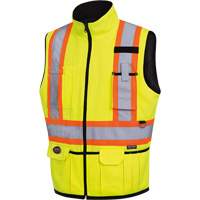 6689 Reversible Vest, High Visibility Lime-Yellow, Large, Polyester Superchem Industries