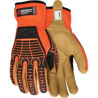 UltraTech Impact Gloves, Medium, Grain Leather Palm, Slip-On Cuff Superchem Industries