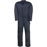 Industrial Work Coveralls, Men's, Navy Blue, Size 36 Superchem Industries