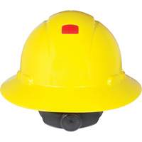 Casque de s&eacute;curit&eacute; &agrave; bordure compl&egrave;te avec capteur Uvicator, Suspension Rochet Superchem Industries