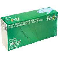 Puncture-Resistant Medical-Grade Disposable Gloves, 2X-Large, Nitrile, 4.5-mil, Powder-Free, Blue, Class 2 Superchem Industries