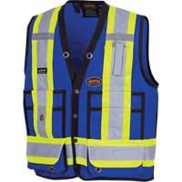 6692N Surveyor's Safety Vest, Royal Blue, Small, Polyester Superchem Industries