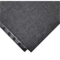 Tapis antifatigue 24/Seven Locksafe, Lisse, 3' x 3' x 5/8", Noir, Caoutchouc naturel Superchem Industries